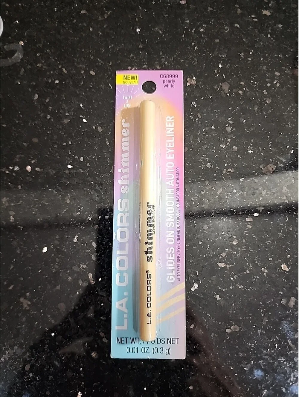 LA COLORS PEARLY WHITE C68999 CREAMY TWIST-UP LINE CRAYON PENCIL EYELINER